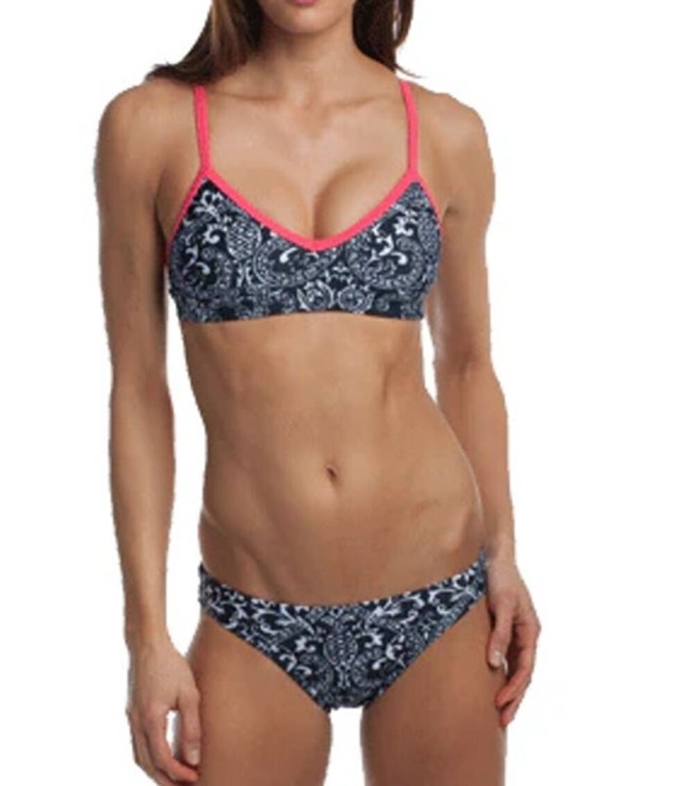 EQ Swimwear Passion Bikini Top & Maverick Bikini Bottom Tahitian Black Floral XL